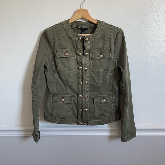 White House Black Market Jackets & Coats Military Jean Jacket